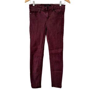 Women's JOE'S Low-Rise Skinny Jeans Pants in Maroon - Size: 25